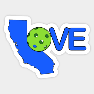 California Loves Pickleball Sticker